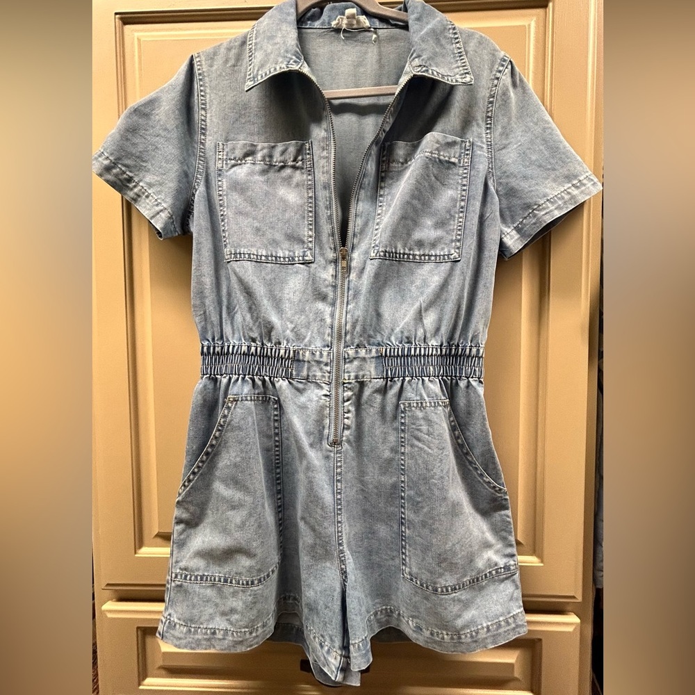Denim Romper